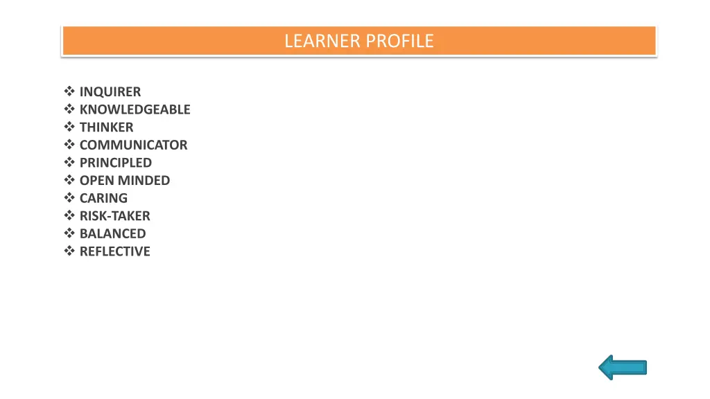 learner profile