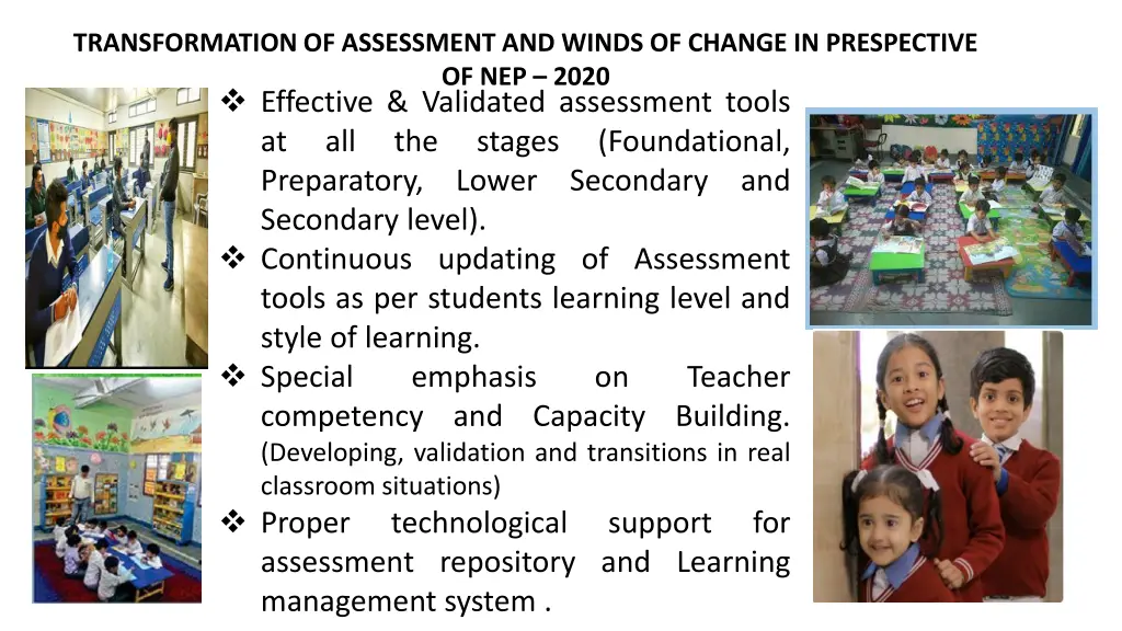 transformation of assessment and winds of change