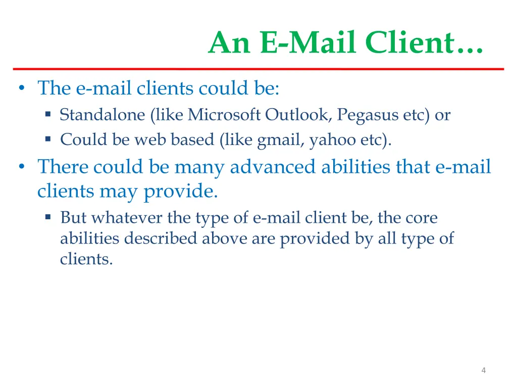 an e mail client 1