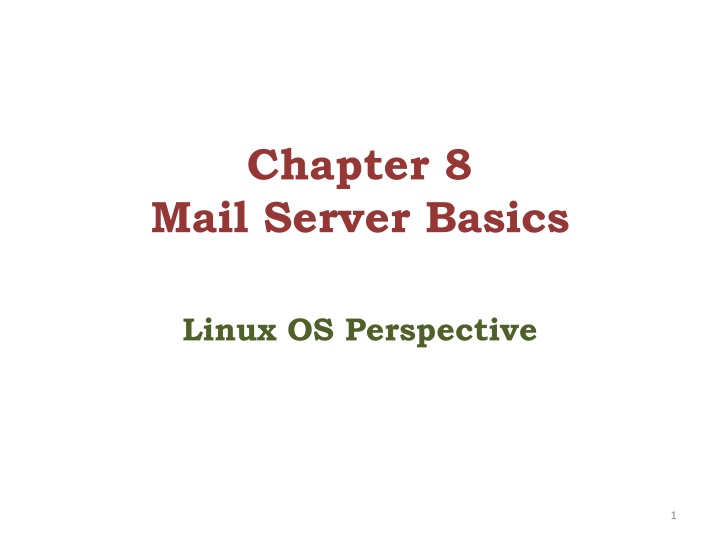 chapter 8 mail server basics