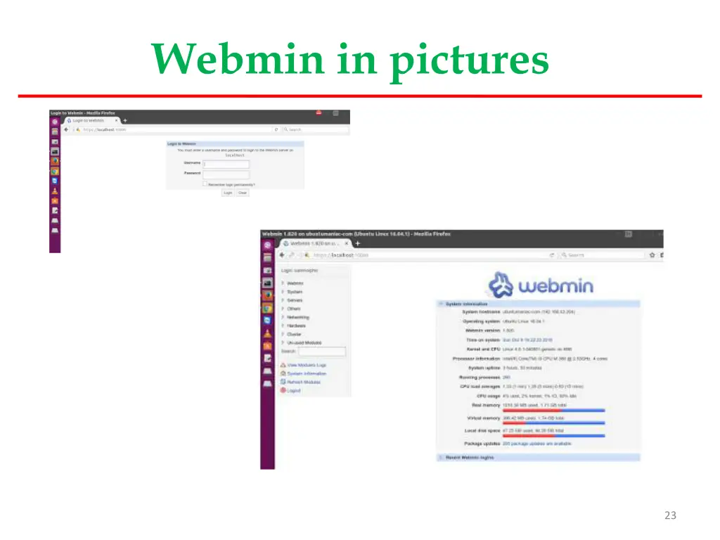 webmin in pictures