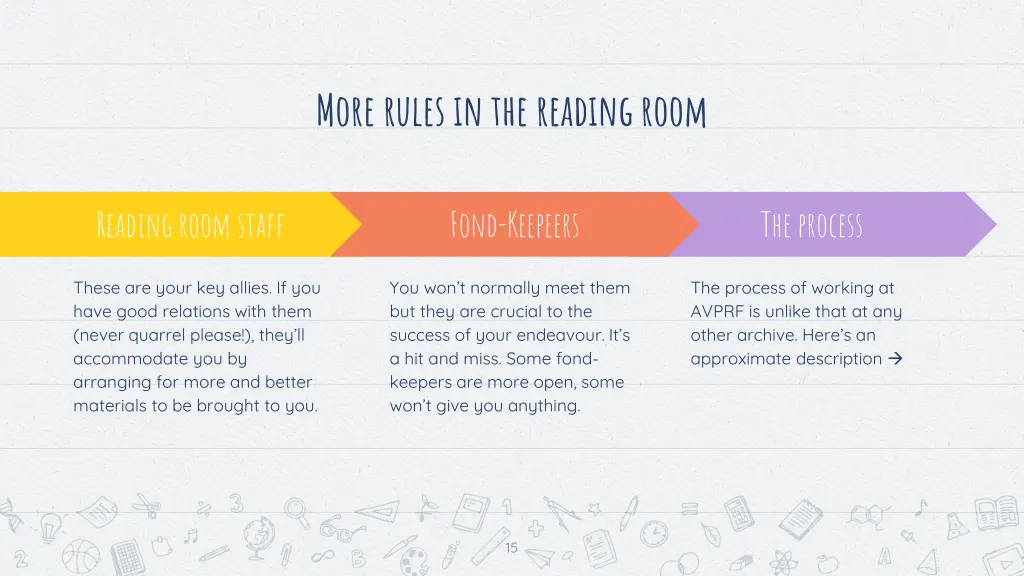 more rules in the reading room