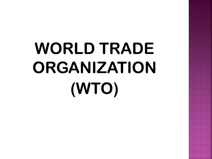 world trade organization wto