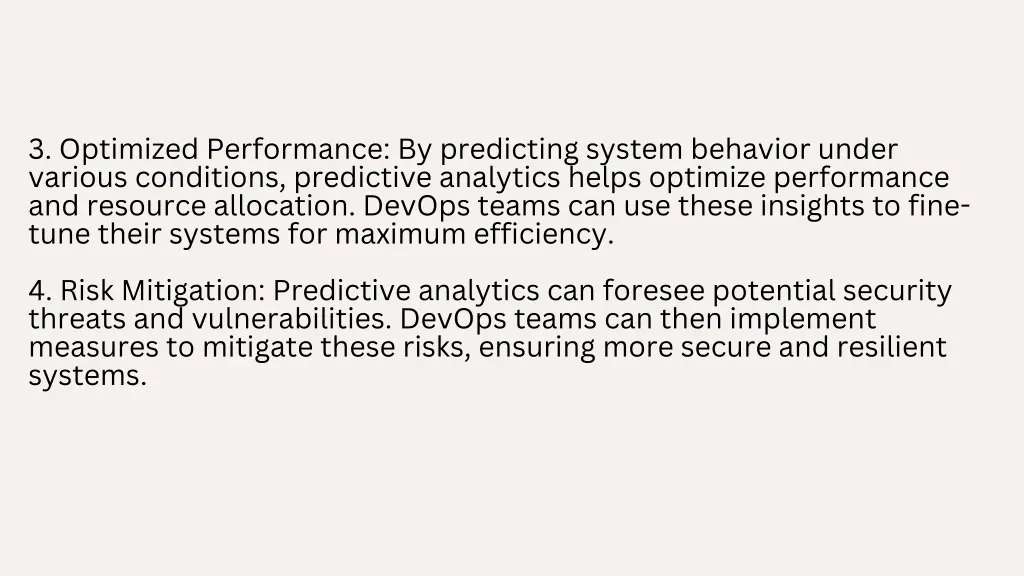 3 optimized performance by predicting system