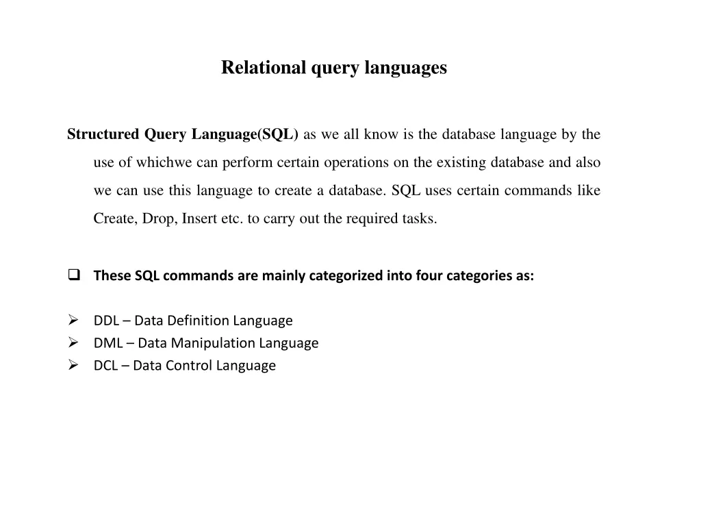 relational query languages