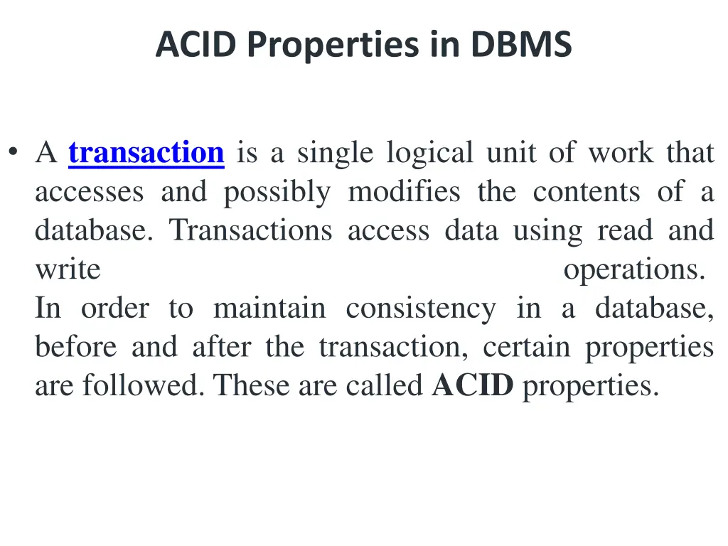 acid properties in dbms