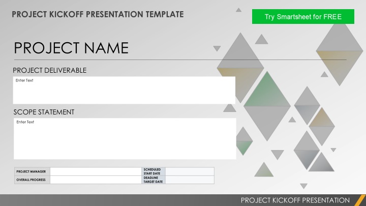 project kickoff presentation template