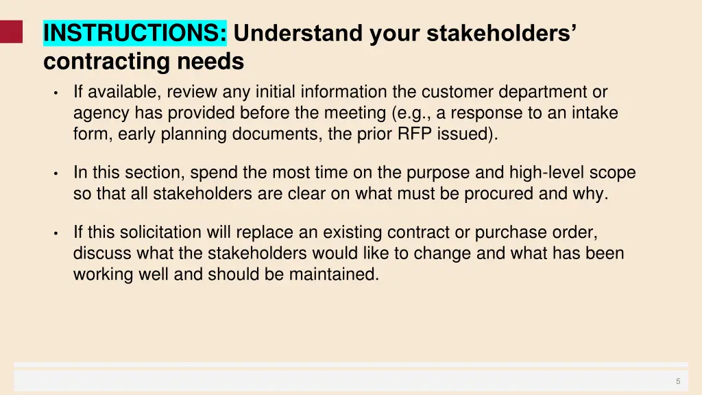 instructions understand your stakeholders