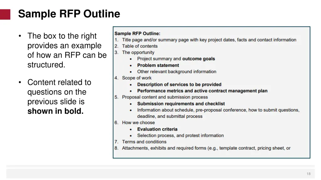 sample rfp outline