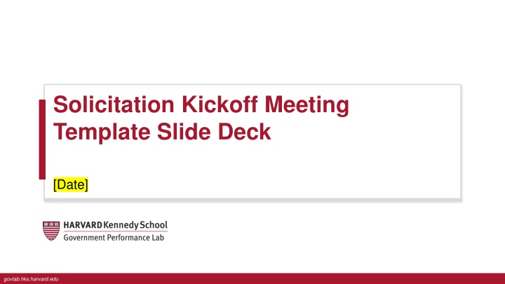 solicitation kickoff meeting template slide deck