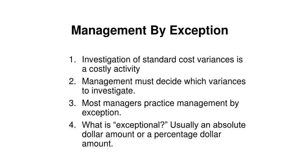 management by exception 1