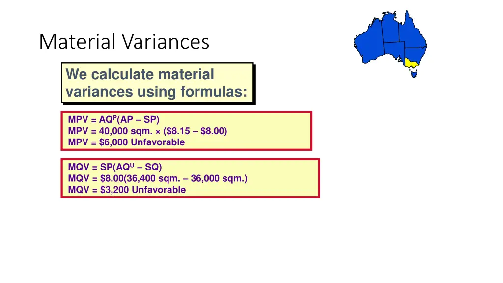 material variances 2