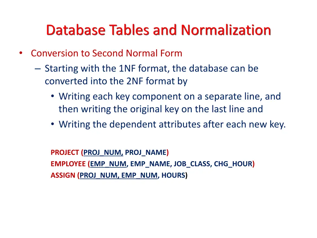 database tables and normalization 2