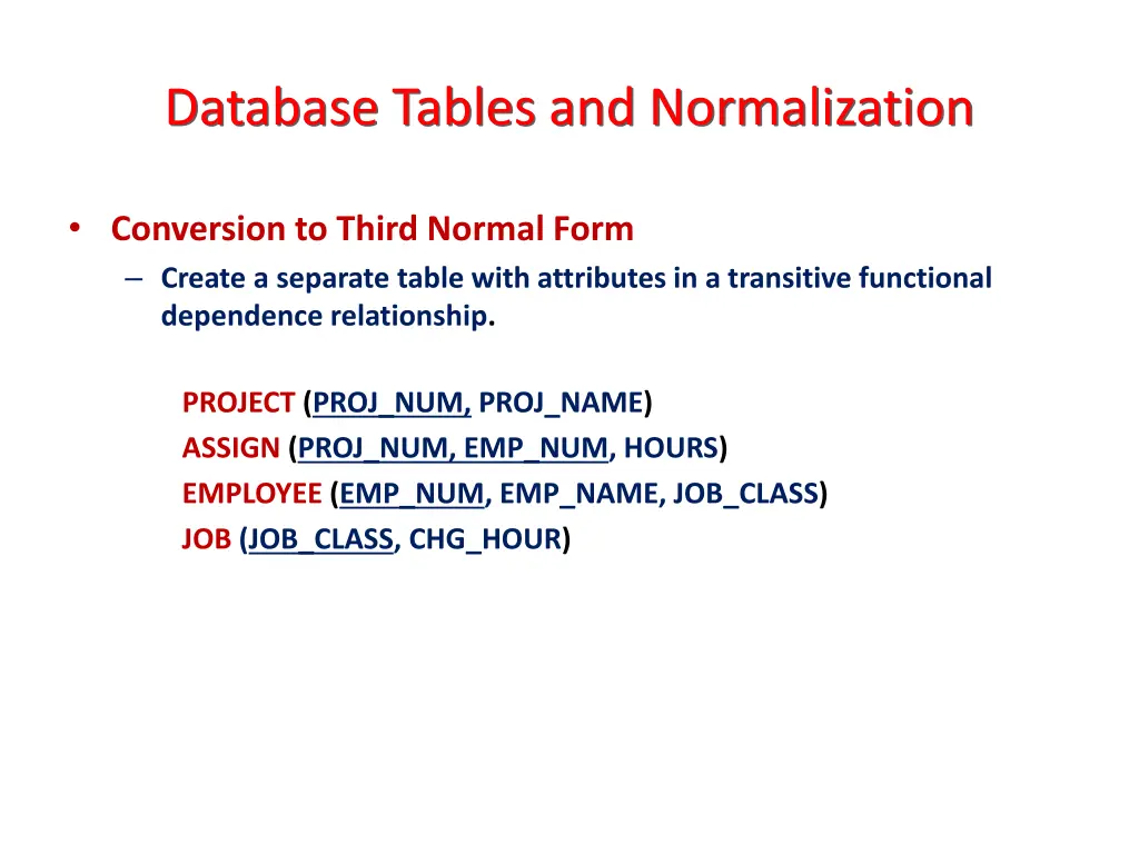 database tables and normalization 4