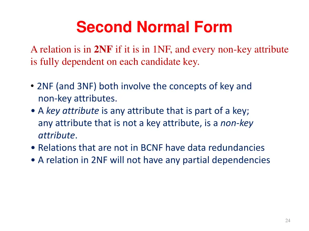 second normal form