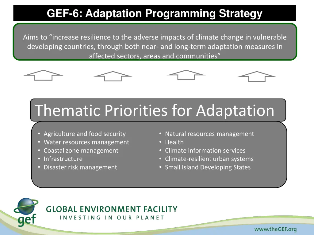 gef 6 adaptation programming strategy