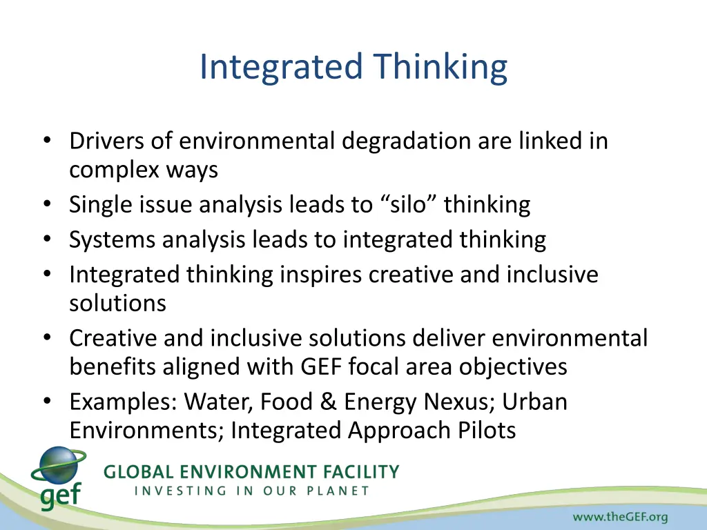 integrated thinking