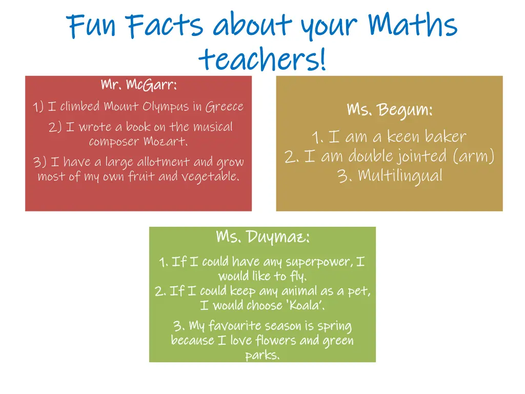 fun facts about your maths fun facts about your