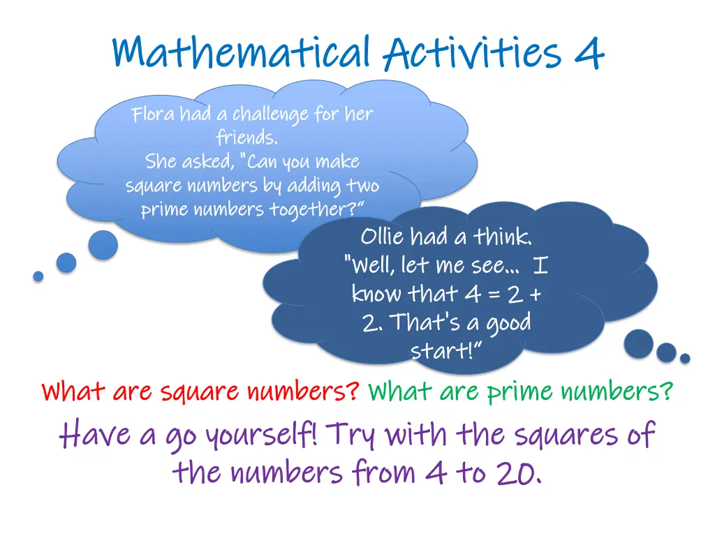 mathematical activities 4 mathematical activities