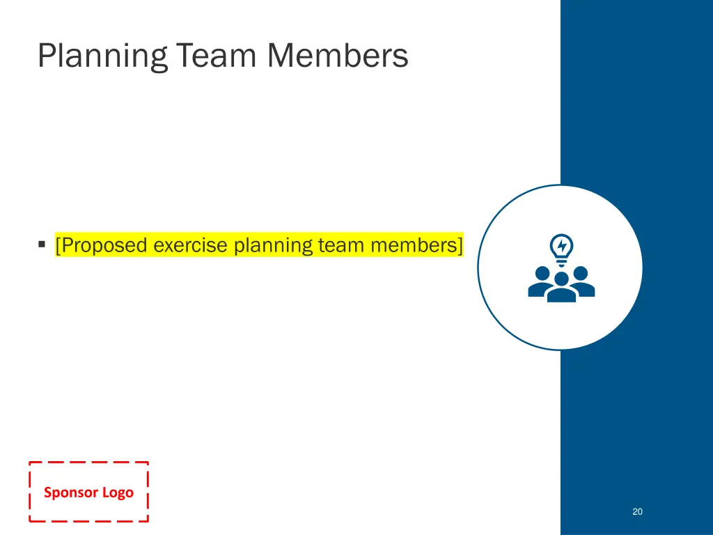 planning team members