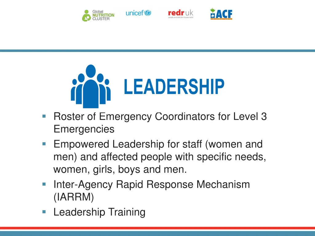 roster of emergency coordinators for level