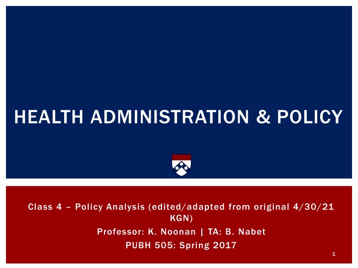 health administration policy