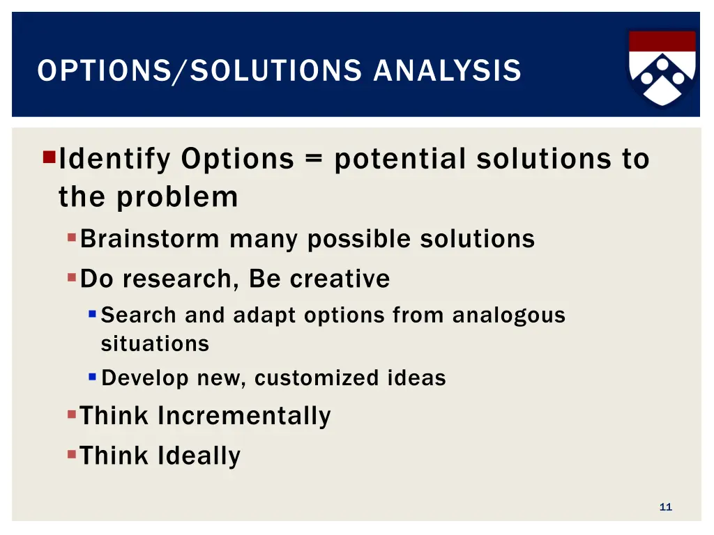 options solutions analysis