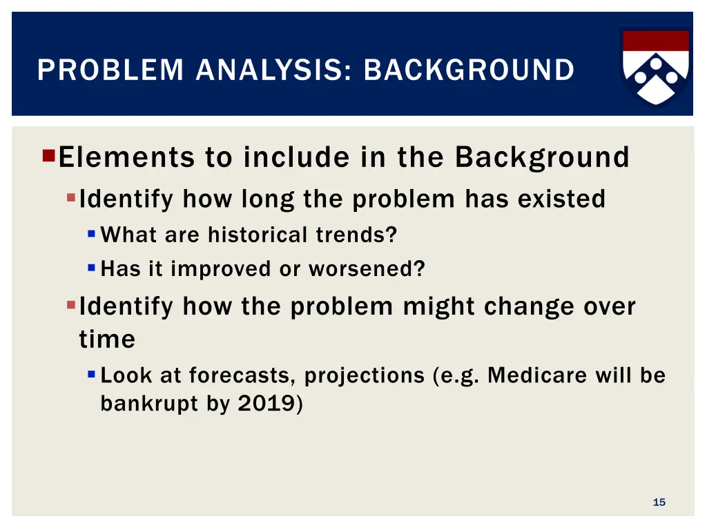 problem analysis background 1