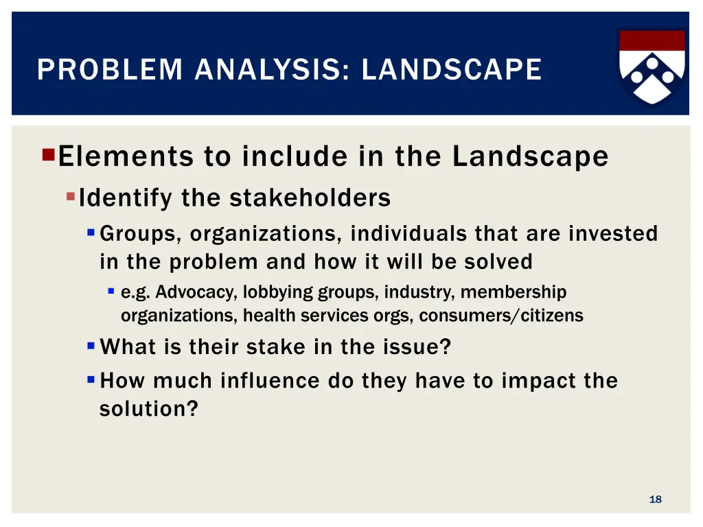 problem analysis landscape 2