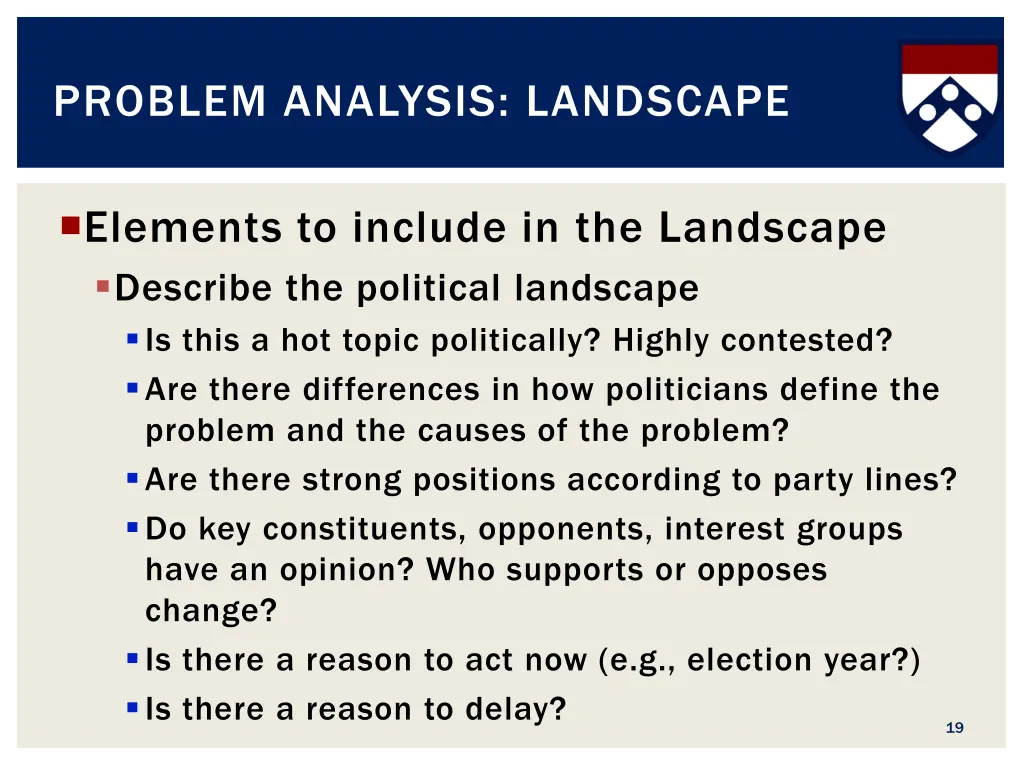 problem analysis landscape 3