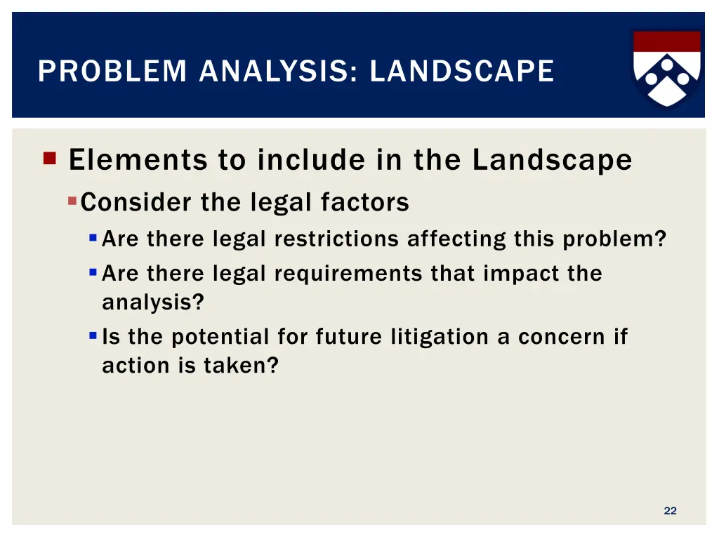 problem analysis landscape 6