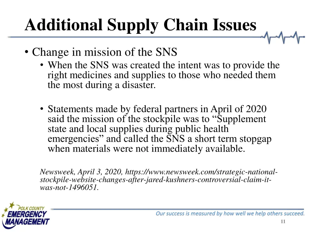 additional supply chain issues