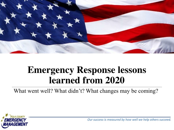 emergency response lessons learned from 2020 what