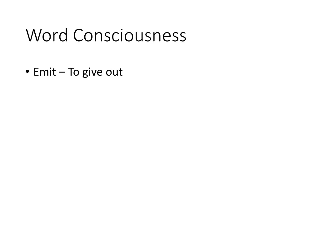 word consciousness