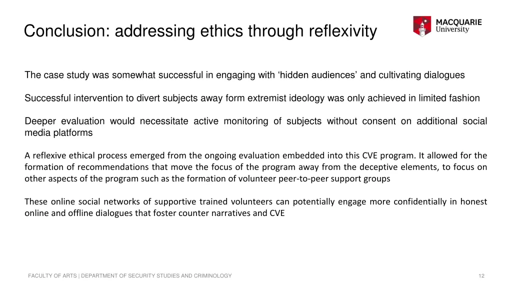 conclusion addressing ethics through reflexivity