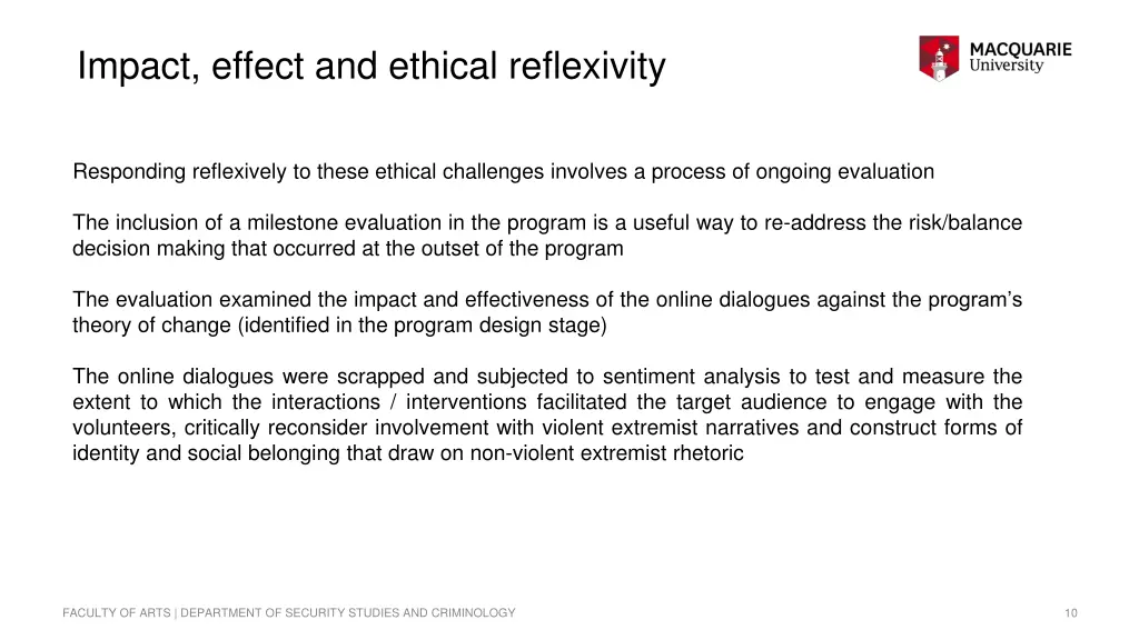 impact effect and ethical reflexivity