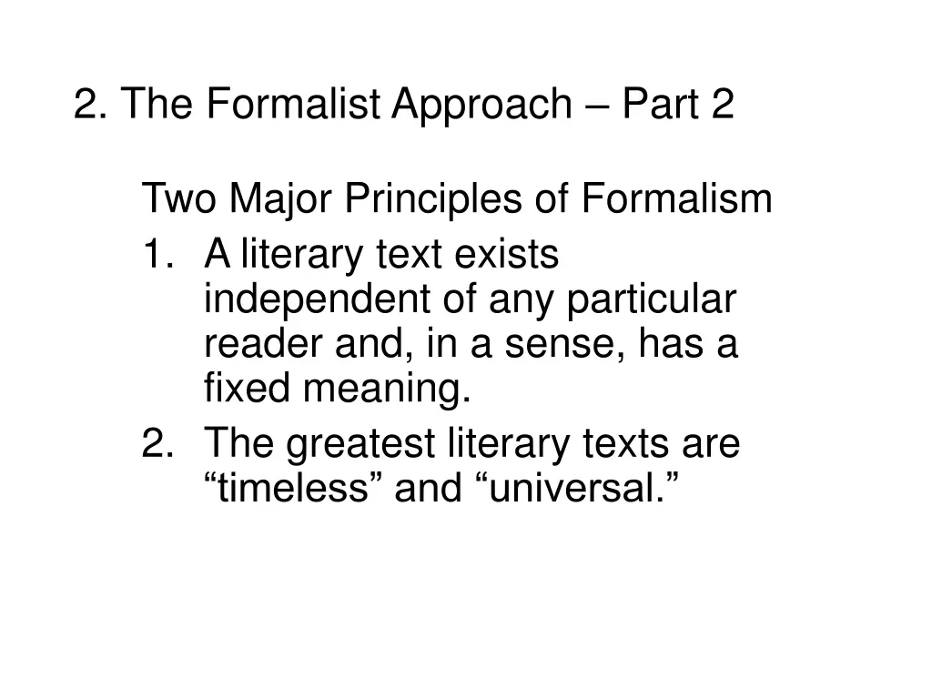 2 the formalist approach part 2