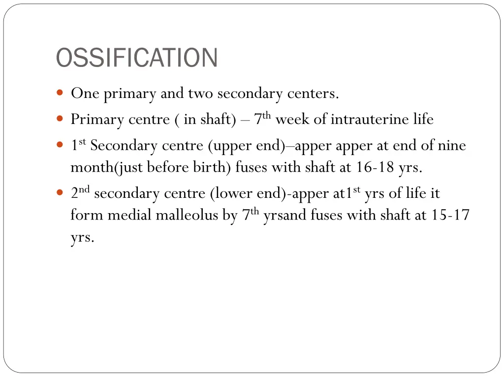 ossification