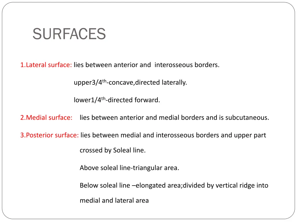 surfaces