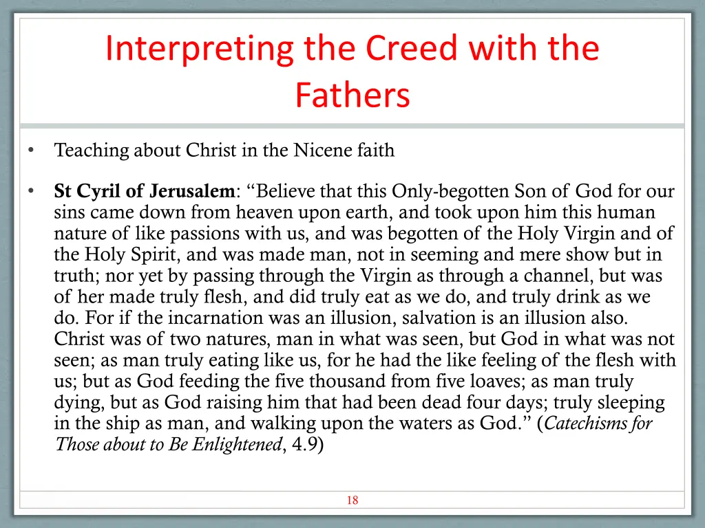 interpreting the creed with the fathers 1