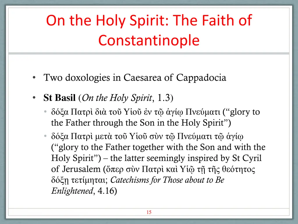 on the holy spirit the faith of constantinople 3