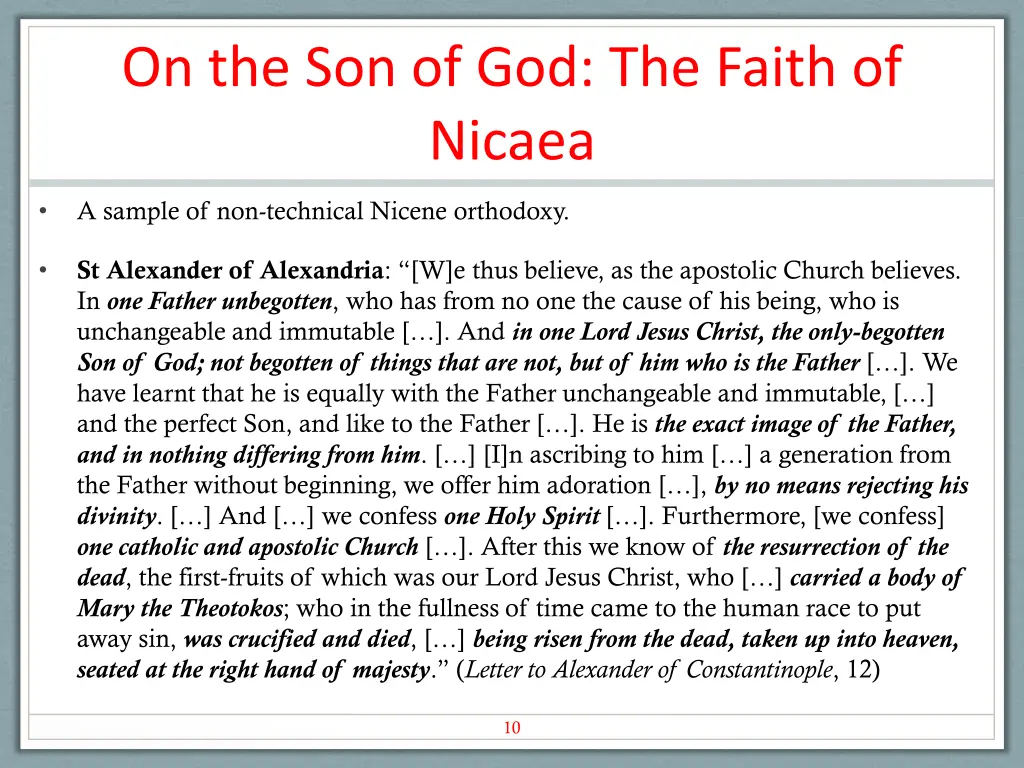 on the son of god the faith of nicaea 2