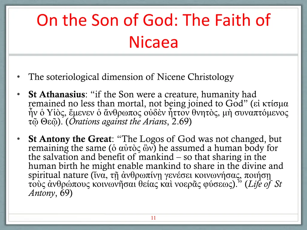 on the son of god the faith of nicaea 3