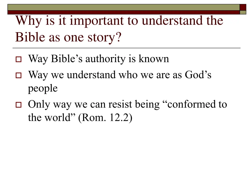 why is it important to understand the bible