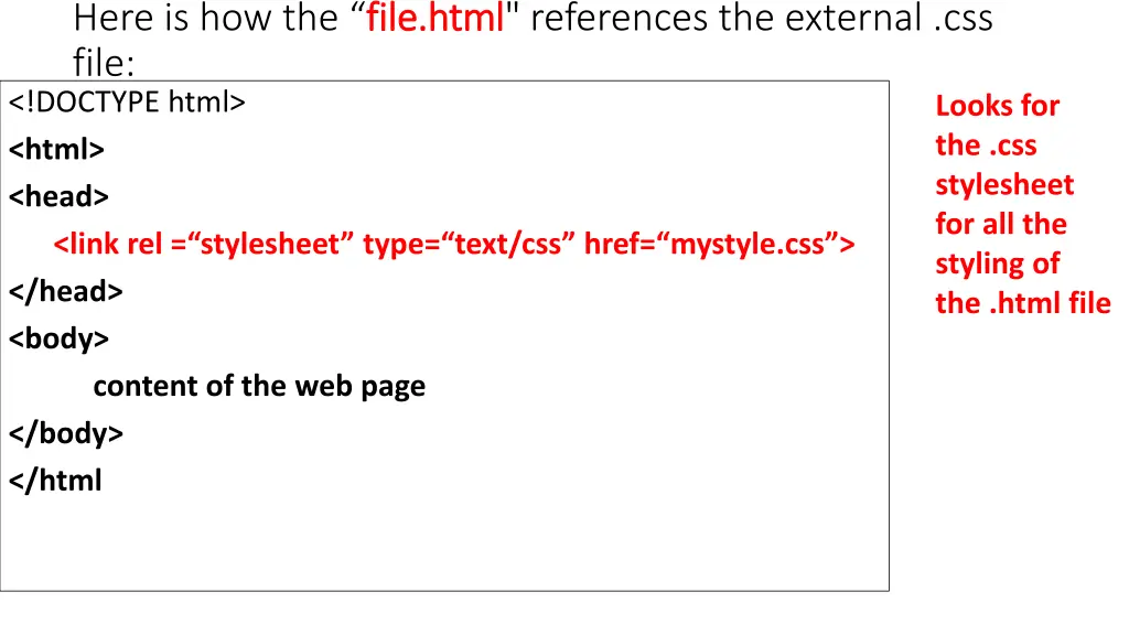 here is how the file html file doctype html html