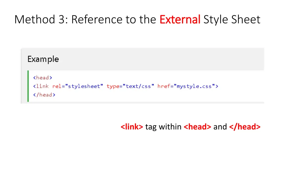 method 3 reference to the external