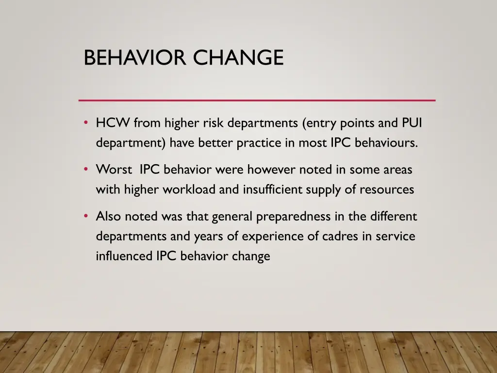 behavior change