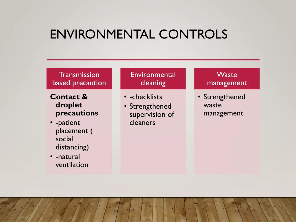 environmental controls