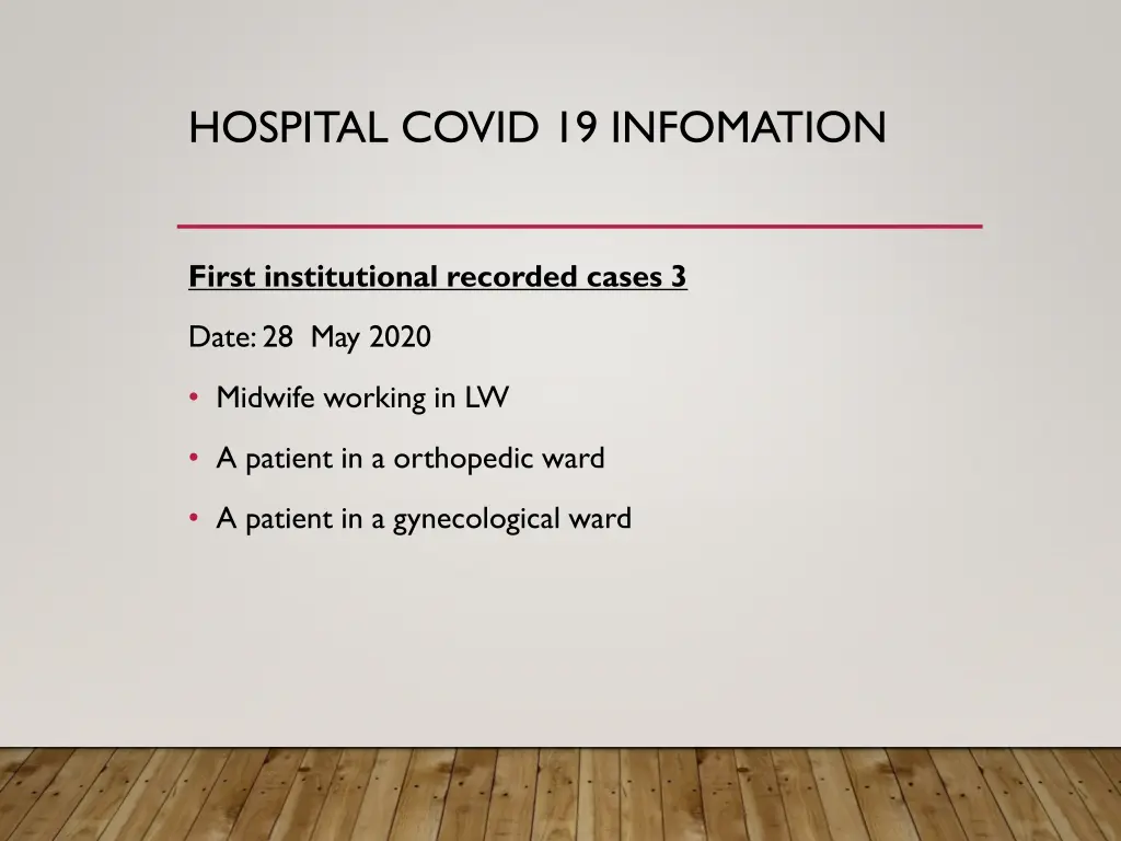 hospital covid 19 infomation