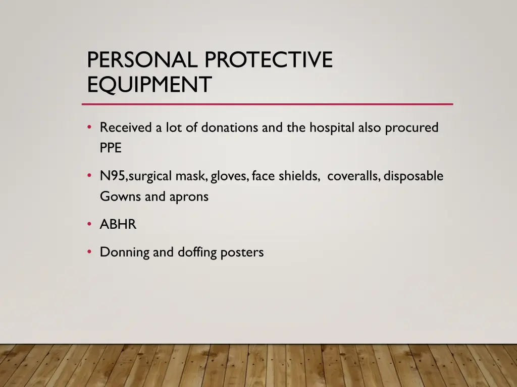 personal protective equipment